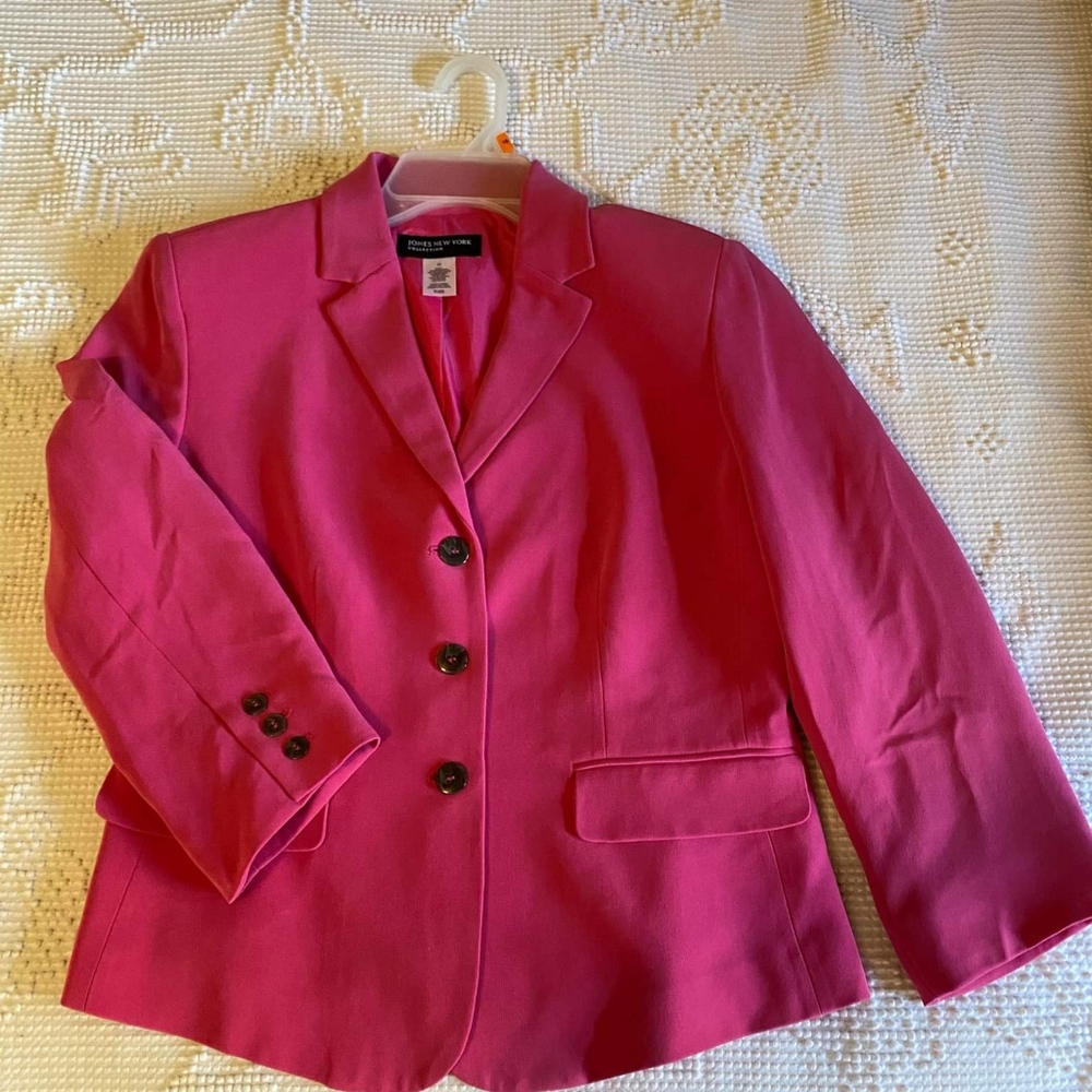 Pink Jones of New York Silk Blazer
